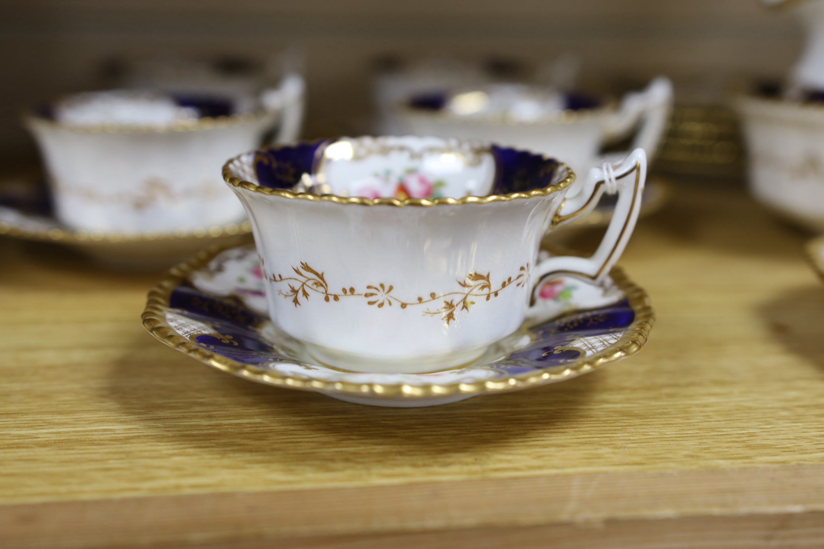 A Coalport part tea set, twenty-two pieces